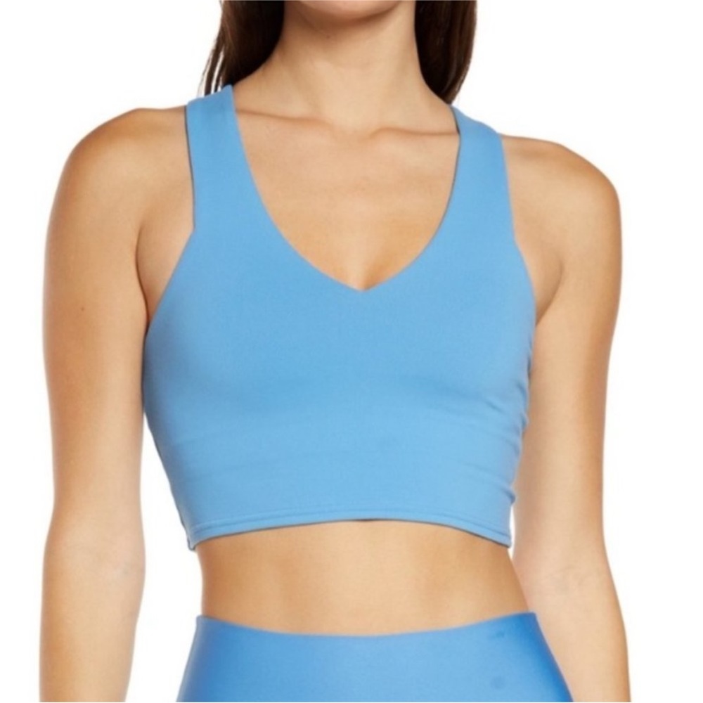 Alo Airbrush Real Bra Tank in Cafe Blue
